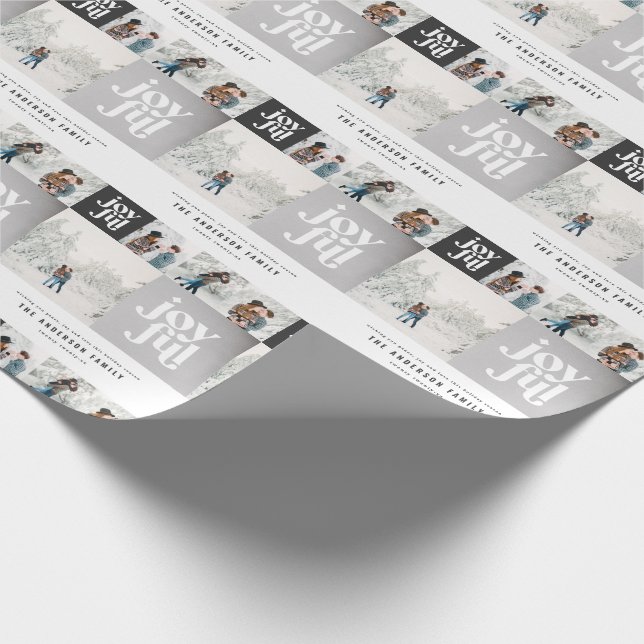 Moderne geometrische Typografie Silberschmuck Geschenkpapier (Ecke)