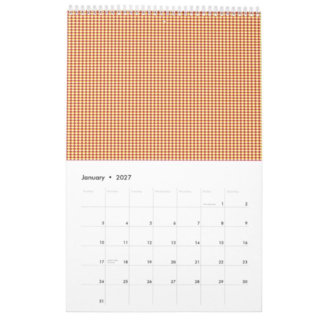 Moderne geometrische Unternehmensmuster Kalender (Jan 2027)