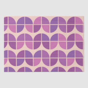 Moderne geometrische violette Muster des mittleren Seidenpapier