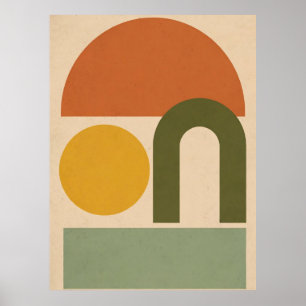 Moderne geometrische Wandkunst im Mittelalter-Stil Poster