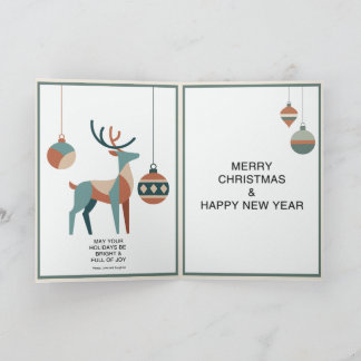 Moderne geometrische Weihnachten & Neujahr 2027 Karte