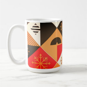 Moderne geometrische Weihnachtszeit-Tasse Kaffeetasse