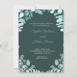 Moderne, gepflegte Grünanlage Gerahmte Grüne Hochz Einladung