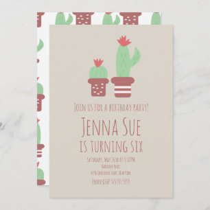 Moderne gepottete Pflanze Geburtstagsparty