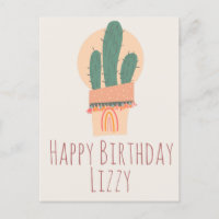 Moderne gepottete Pflanze Rainbow Birthday