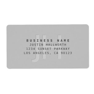 Moderne geprägte monogrammierte Geschäftsadresse