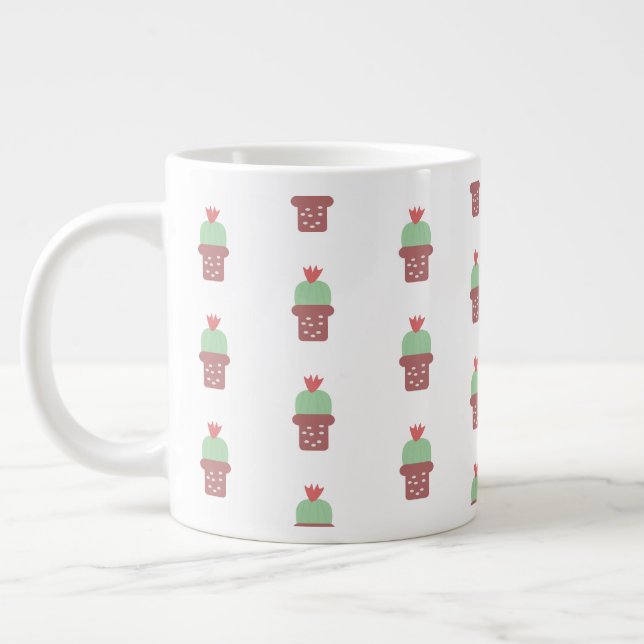 Moderne gepunktete Pflanze Jumbo-Tasse (Links)