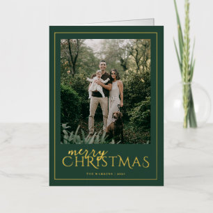 Moderne gerahmte Frohe Weihnachten Foto Grün