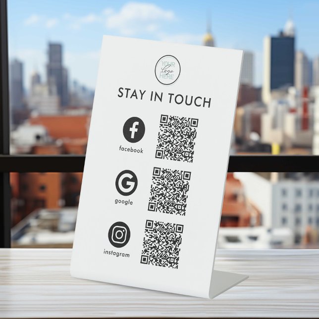 Moderne Geschäft QR-Code-Podiumsschild Sockelschild (Von Creator hochgeladen)