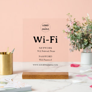 Moderne Geschäft-Wifi-Passwort-Willkommen Acrylschild