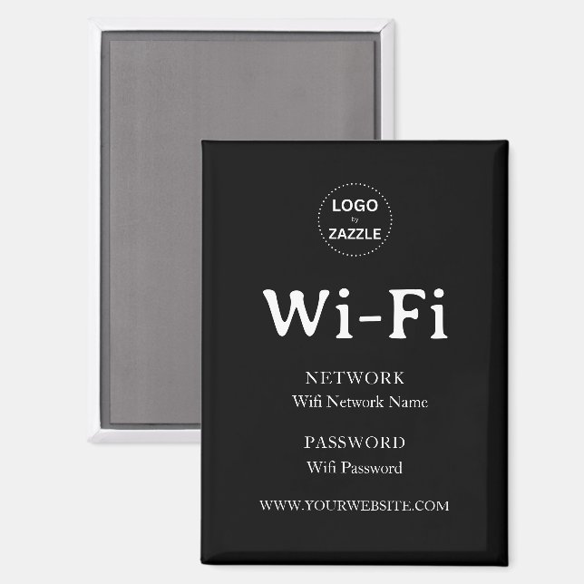 Moderne Geschäft-Wifi-Passwort-Willkommen Magnet (Vorderseite/Rückseite)