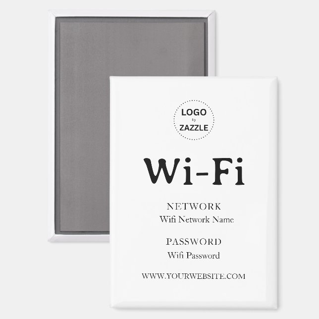 Moderne Geschäft-Wifi-Passwort-Willkommen Magnet (Vorderseite/Rückseite)