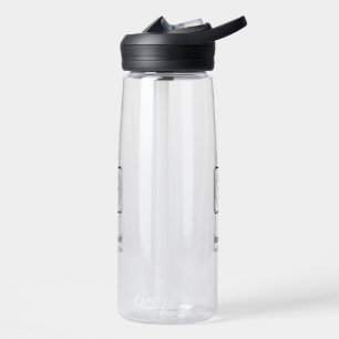 Moderne Geschäftsetikette mit individuellem Logo z Trinkflasche