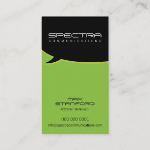 MODERNE GESCHÄFTSKARTE: Talk Bubble 9P Visitenkarte