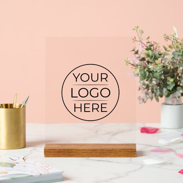 Moderne Geschäftslogo-Branding Acrylschild (Hochzeit)
