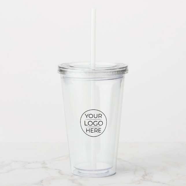 Moderne Geschäftslogo-Branding  Acryltrinkbecher (Vorderseite)