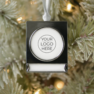 Moderne Geschäftslogo-Branding  Banner-Ornament Silber