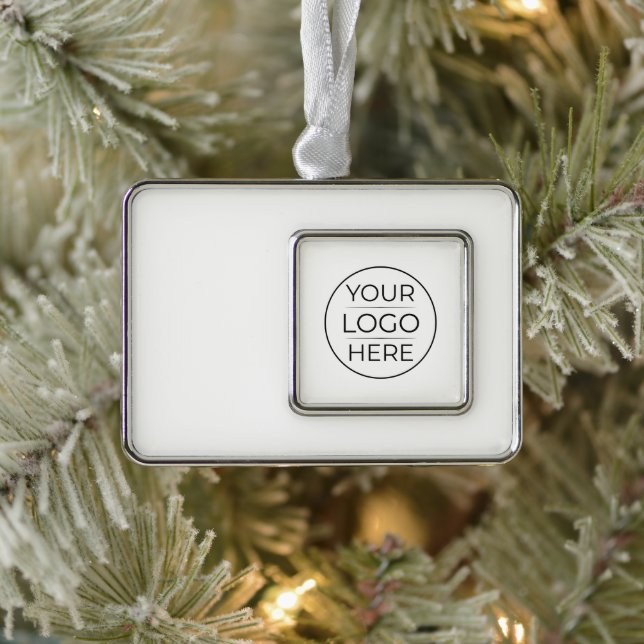 Moderne Geschäftslogo-Branding  Rahmen-Ornament Silber (Baum)