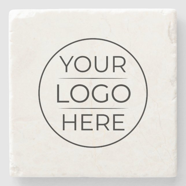 Moderne Geschäftslogo-Branding Steinuntersetzer (Vorderseite)