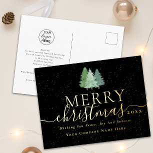 Moderne Geschäftslogo Frohe Weihnachten Schrift Go Folien Feiertagspostkarte