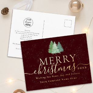 Moderne Geschäftslogo Frohe Weihnachten Schriftzug Folien Feiertagspostkarte