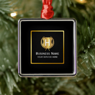 Moderne Geschäftslogo-Werbebranding Ornament Aus Metall
