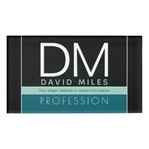 Moderne Geschäftsvorlage Alle Farben individuell Namenschild