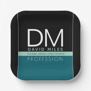 Moderne Geschäftsvorlage   Alle Farben individuell Pappteller