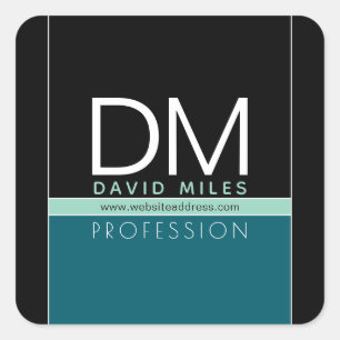 Moderne Geschäftsvorlage   Alle Farben individuell Quadratischer Aufkleber