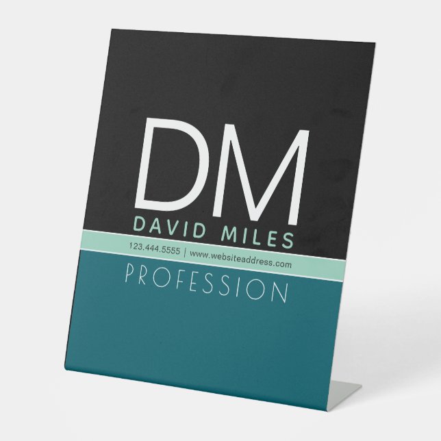 Moderne Geschäftsvorlage | Alle Farben individuell Sockelschild (Vorderseite)