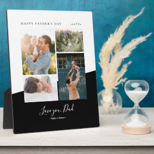 Moderne Geschenk-Fotocollage-Tafel zum Vatertag Fotoplatte