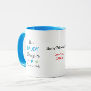 Moderne Geschenke mit Namen für Väter und Kinder m Tasse