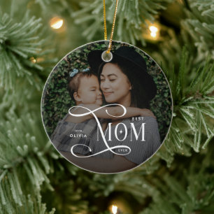Moderne Geschenke zum Muttertag mit Foto Beste Mam Keramik Ornament