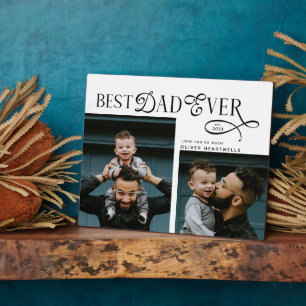 Moderne Geschenke zum Vatertag: Best Dad Ever 2 Fo Fotoplatte