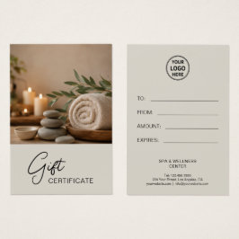 Moderne Geschenkkarte für Massage-Therapeuten im S