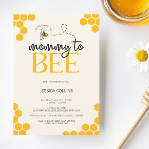Moderne geschlechtsneutrale Mommy-to-Bee-Baby-Part Einladung