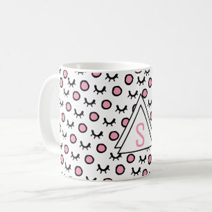 Moderne geschlossene Augen Punkt geometrisches Dre Kaffeetasse