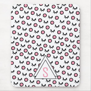 Moderne geschlossene Augen Punkt geometrisches Dre Mousepad