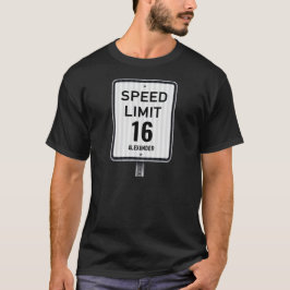 Moderne Geschwindigkeitsbegrenzung zum 16. Geburts T-Shirt