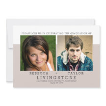 Moderne Geschwister Foto Abschluss Ankündigung