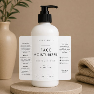 Moderne Gesichtsmoisturizer 240ml Flaschenetikett
