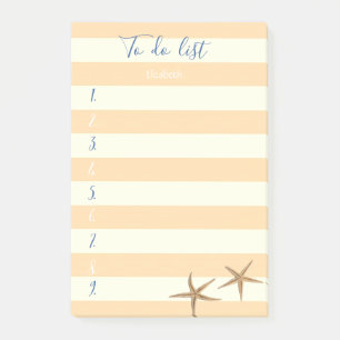 Moderne Gestreift,Seesterne,To-Do-Liste Post-it Klebezettel