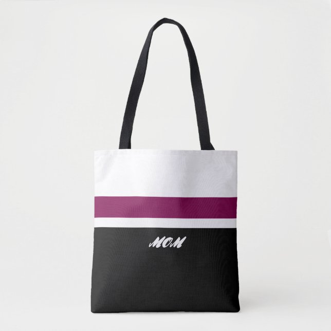 Moderne gestreifte Mom-Tasche (Vorderseite)
