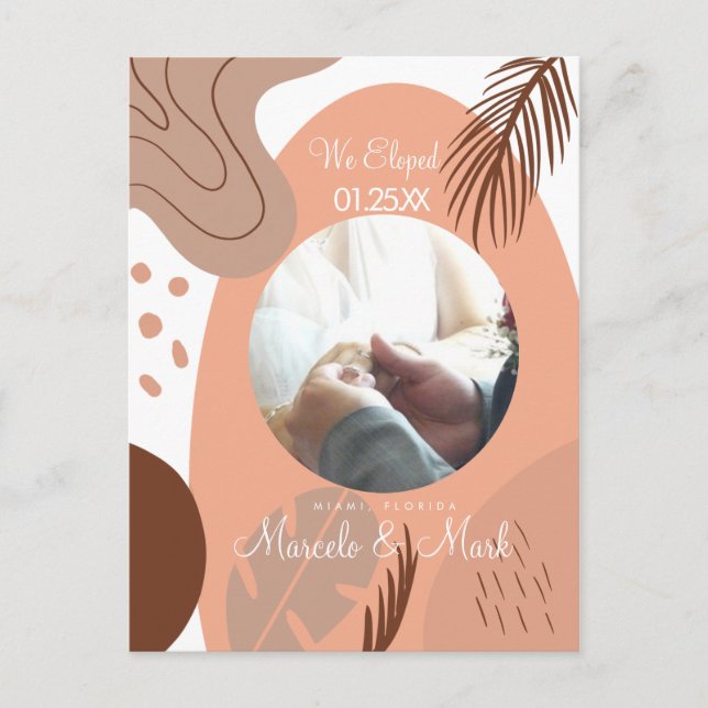 Moderne geteerte Fotolollage Nuetral Postkarte (Vorderseite)