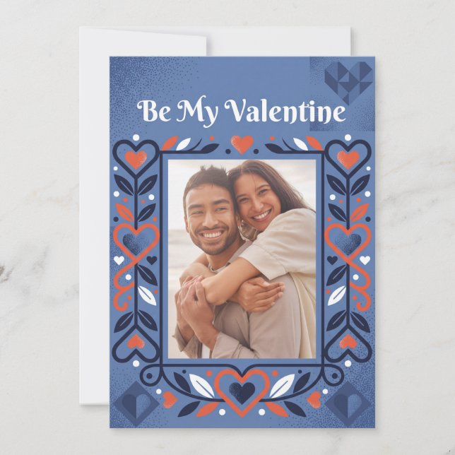 Moderne getüpfelte Herzen Valentinstag  Feiertagskarte (Vorderseite)