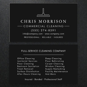 Moderne gewerbliche Reinigung Visitenkarte