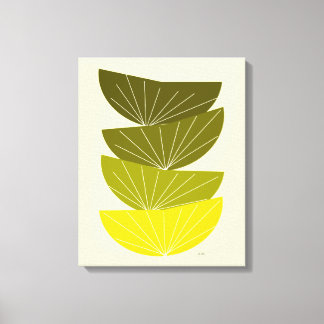 Moderne, gezapfte Canvas-Samen-Pods des Mitteljahr Leinwanddruck