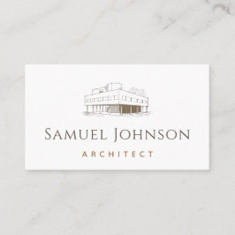 Moderne Gezeichnet Architektur des braunen Gebäude Visitenkarte