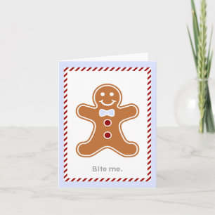 Moderne Gingerbrot Man Holiday Card Feiertagskarte