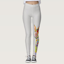 Moderne Giraffen-Leggings durch Künstler Kim